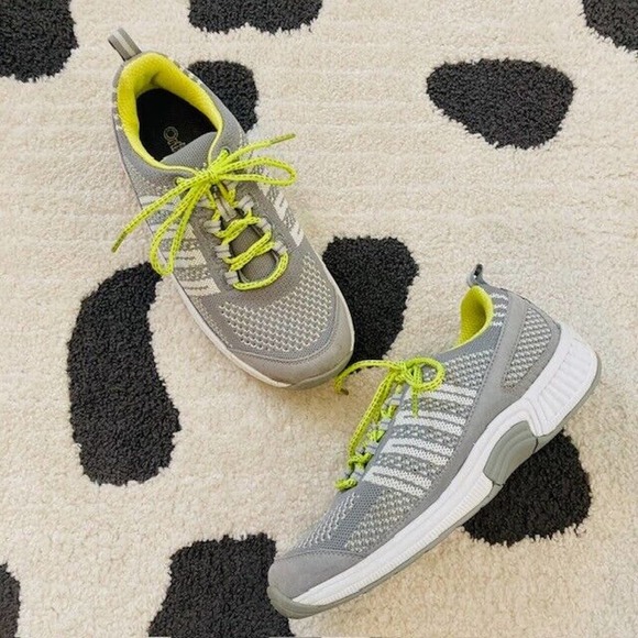 Orthofeet $145 Women's Size 7.5 BioFit Coral Stretch Orthotic Knit Gray Sneaker - Picture 2 of 15